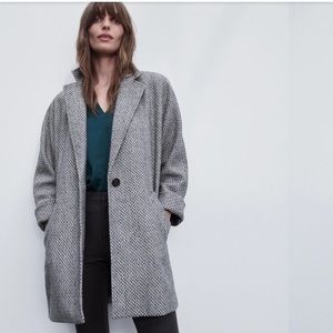 The RESET Oversize Cocoon coat womens gray medium
